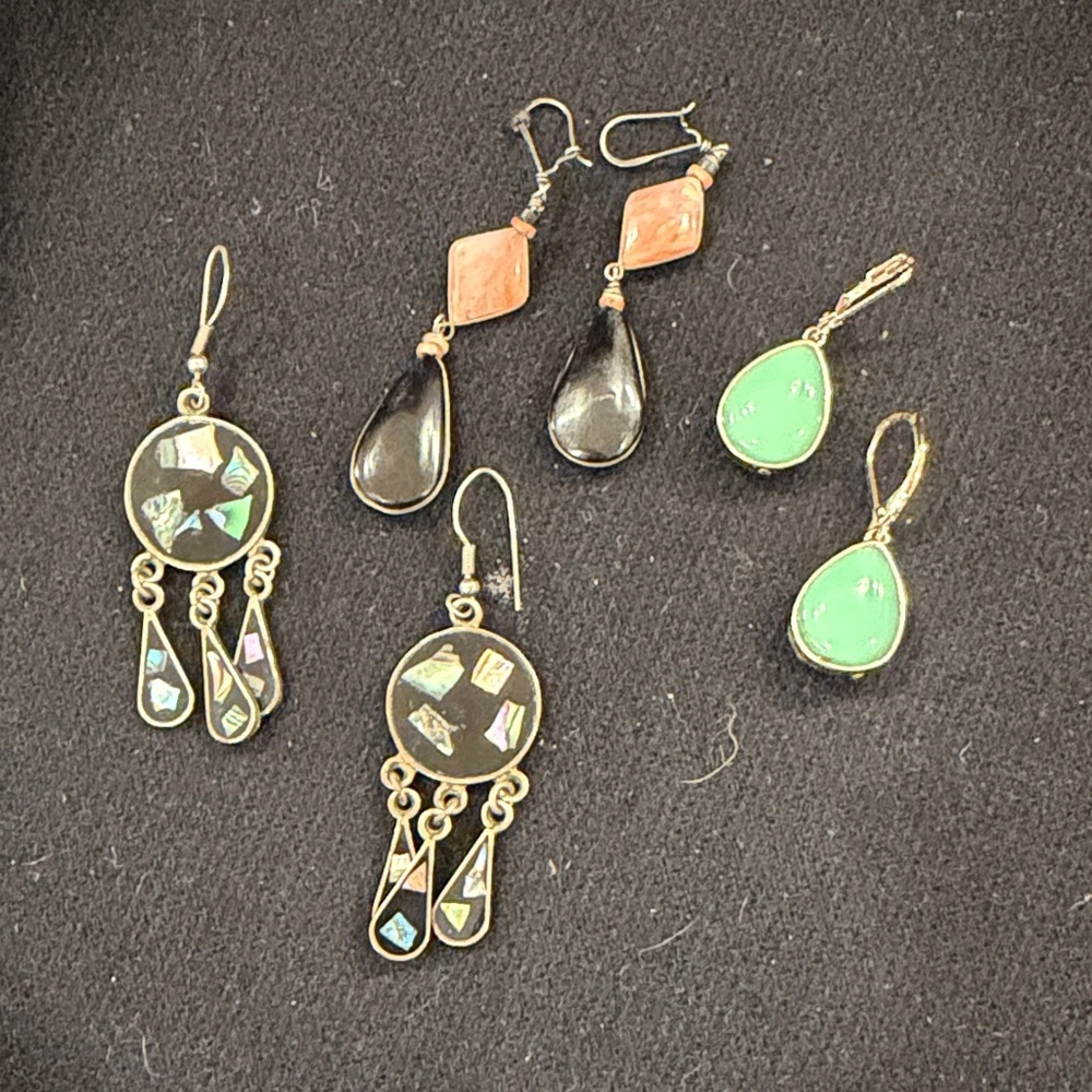 Elegant Gold and Black Dangle Earrings